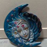 Quadro  maschera Mezza luna turchese