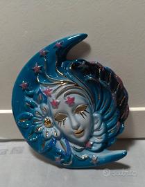 Quadro  maschera Mezza luna turchese