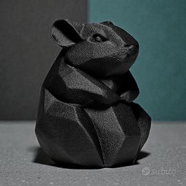 Cricetino Low-Poly - Decorazione Unica da Interno