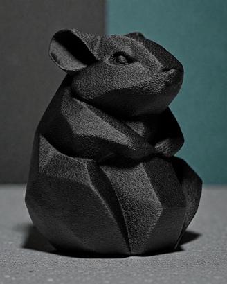 Cricetino Low-Poly - Decorazione Unica da Interno