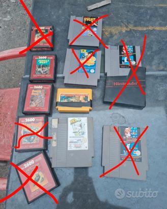 videogioco vintage Nintendo e atari
