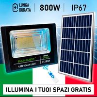 FARO 800W LED Compatto da Esterno con Pannello 