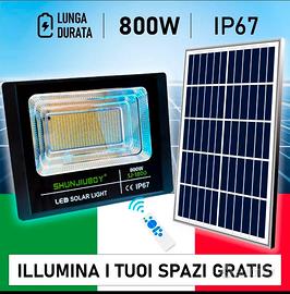 FARO 800W LED Compatto da Esterno con Pannello 