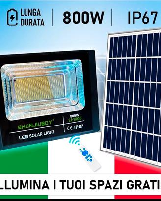 FARO 800W LED Compatto da Esterno con Pannello 