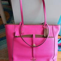 Borsa shopper Coach fucsia con pochette