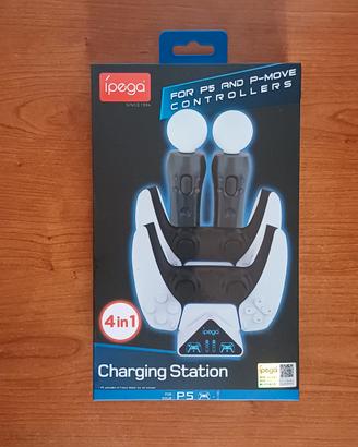 Base di ricarica 4in1 per PS5 Controller e P-Move
