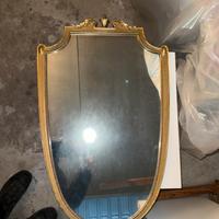 Specchio  vintage anni ’50 in legno dorato