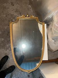 Specchio  vintage anni ’50 in legno dorato