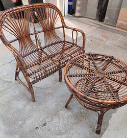 SET GIARDINO IN VIMINI