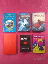 Harry Potter libri vari tela rossa