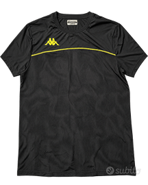 Maglia Kappa uomo XL nera giallo fluo 54x74 cm