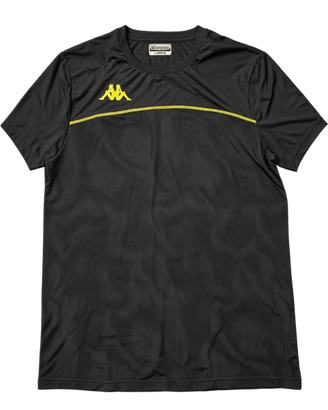 Maglia Kappa uomo XL nera giallo fluo sport