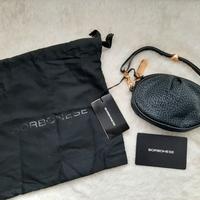 BORBONESE MINI POCHETTE OVALE OP NERO