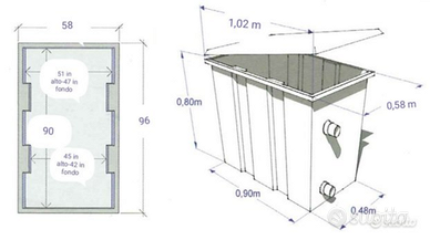 Locale tecnico in vetroresina nuovo