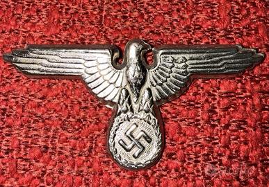 Fregio cromato per berretto con aquila SS - WWII
