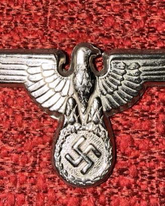 Fregio cromato per berretto con aquila SS - WWII