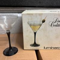 Bicchiere Martini gambo nero