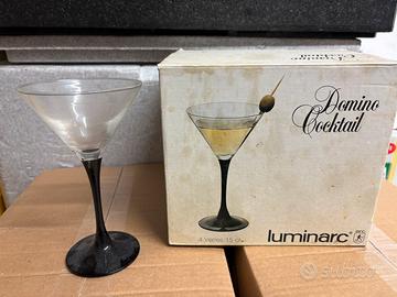 Bicchiere Martini gambo nero