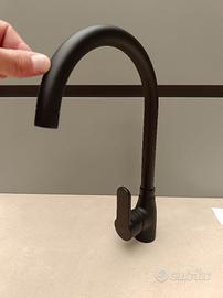 MISCELATORE CUCINA CANNA ALTA NERO OPACO NUOVO