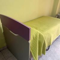 Letto singolo materasso memory e rete elettrica