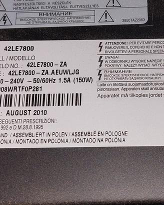 Power Board Per per LG 42LE7800 - ZA e simili