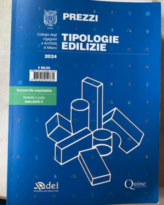 LIBRO PREZZIARIO "DEI" TIPOLOGIE EDILIZIE 2024