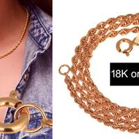 COLLANA ORO ROSA 18K 750 VIERI NUOVA