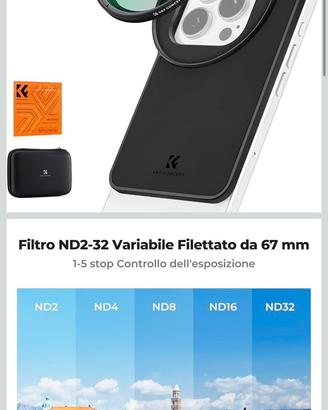 ND filter regolabile per Iphone