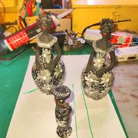 3 Statuette Donne di colore