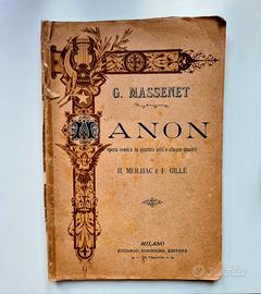 MANON - J. Massenet. Libretto d'opera (1903)