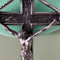 Acquasantiera crocifisso in argento