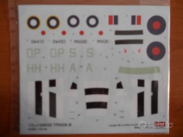 Decals per hawker typhoon ib scala 1/72