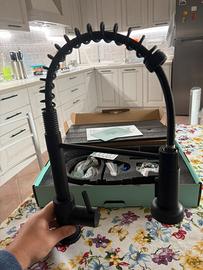 Miscelatore rubinetto lavello cucina nero