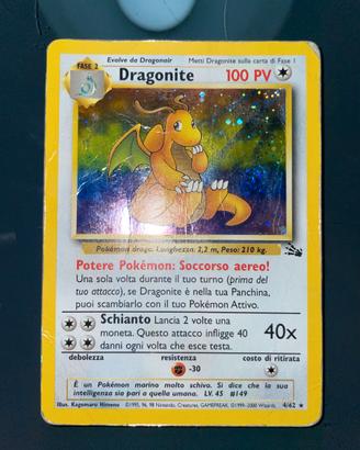 Dragonite 4/62 Fossil Holo Unlimited Wizards ITA