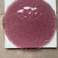 piatto da portata in vetro viola