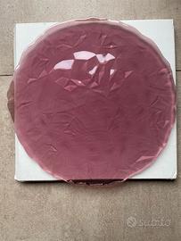 piatto da portata in vetro viola