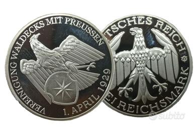 MONETA VEREINIGUNG WALDECK MIT PREUSSEN DREI REICH