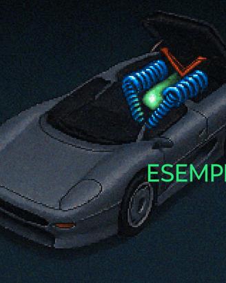 Illustrazioni digitali di auto su misura.
