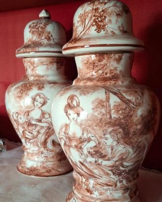 coppia di vasi  potiche vintage