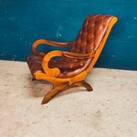 Poltrona Chester Chesterfield in vero cuoio uk