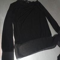 Maglia nera Denny Rose con scollo a barchetta