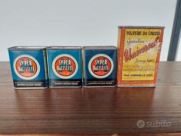 scatole polvere da sparo vintage