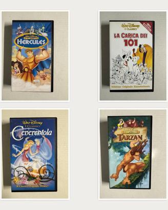 Lotto 4 VHS Disney Classici originali