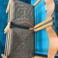 Due sedie legno color frassino