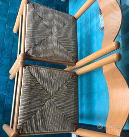 Due sedie legno color frassino