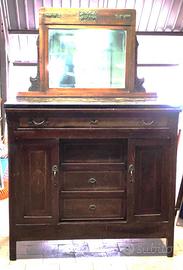 Comò con specchio vintage  anni 40/ 50