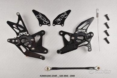 Pedane arretrate KAWASAKI ZX6R ZX6RR 636 2005 2008