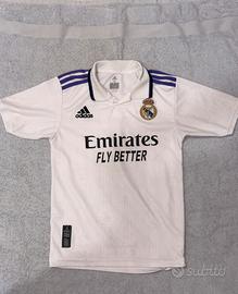 Polo AdidaxReal Madrid con strisce viola- Taglia S