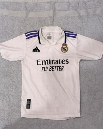 Polo AdidaxReal Madrid con strisce viola- Taglia S
