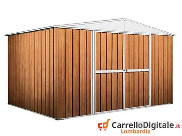 Box in lamiera di Acciaio 360x260cm fin legno